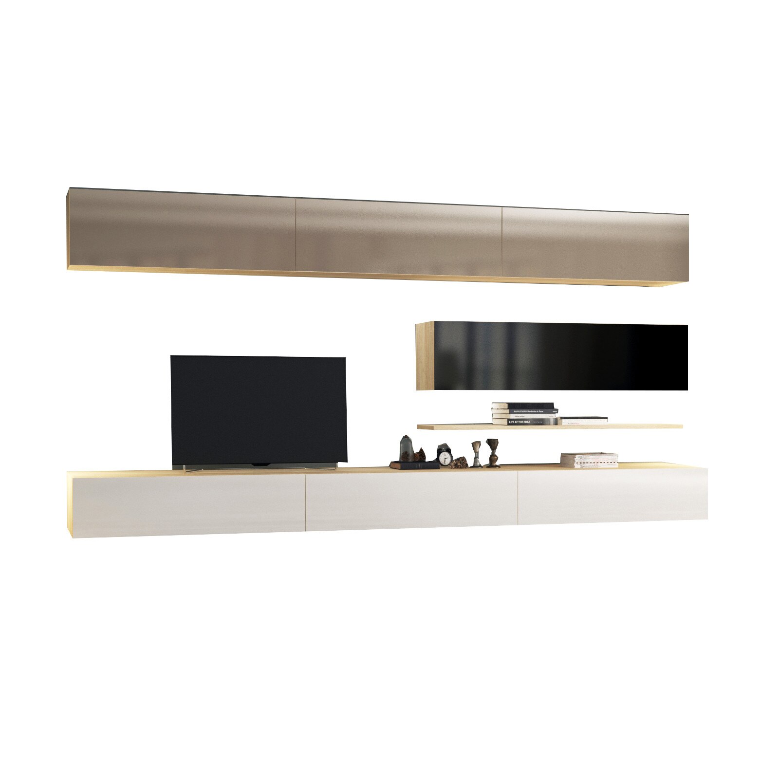 Set Mobilier Livingroom JOIN- 35, pal melaminat, 16 x 28 mm, Cant ABS 0.6 mm