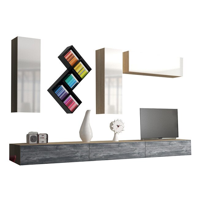 Set Mobilier Livingroom JOIN- 40, pal melaminat, 16 x 28 mm, Cant ABS 0.6 mm