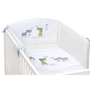 Set lenjerie patut 120*60 cm - 3 piese - Dogs 073-003 Set lenjerie patut 120*60 cm - 3 piese - Dogs 073-003