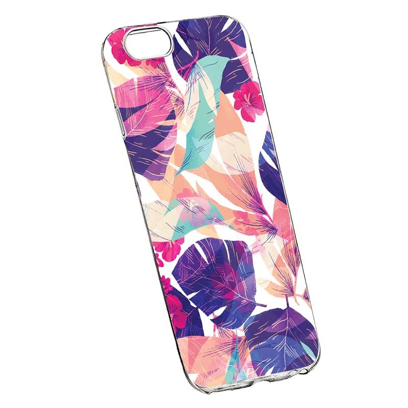 Husa Silicon, Transparent, Slim, Flori Tropicale, Apple iPhone 7 Plus / 8 Plus