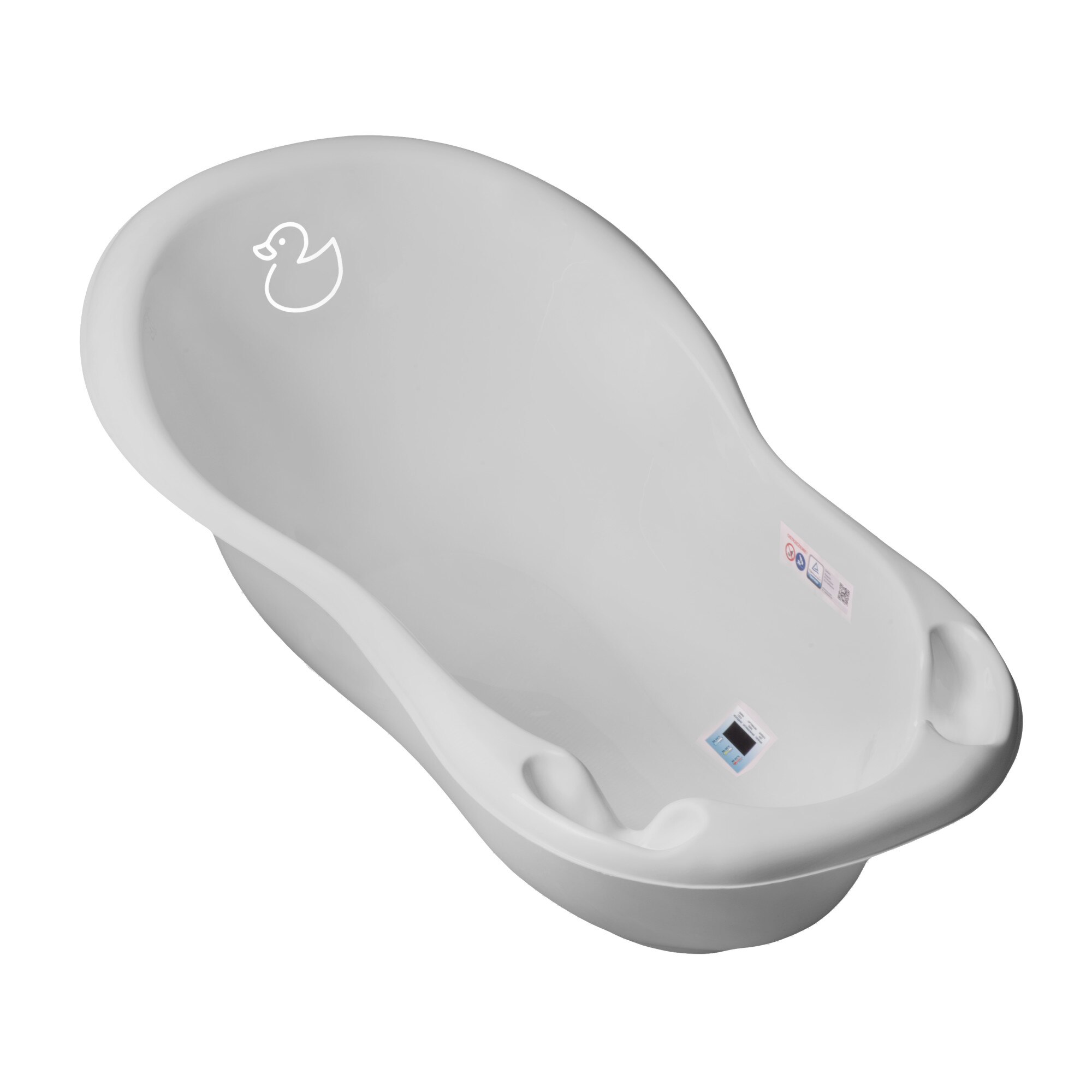 Cadita copii 86 cm Duck Gri cu senzor de temperatura