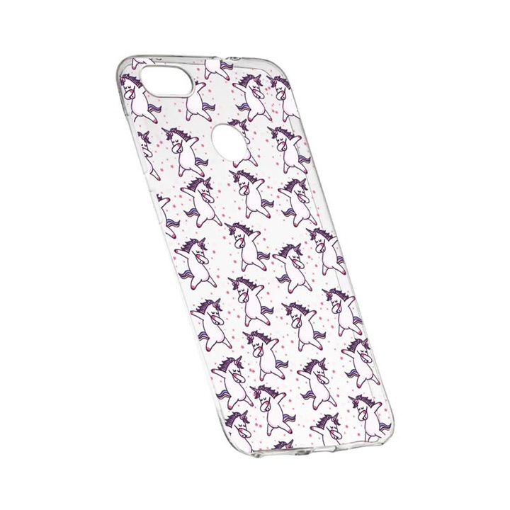 Силиконов калъф, прозрачен, тънък, еднорог, HTC Desire 12 Plus