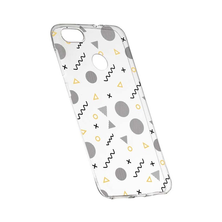 Силиконов калъф, прозрачен, тънък, абстрактен, HTC Desire 12 Plus