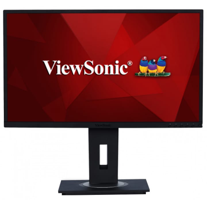 ViewSonic VG2448 Monitor, 23.8", IPS, Full HD, 1920x1080, 5ms, 250cd/m2, D-Sub, HDMI, DP, VESA, SPK, magasság állítható