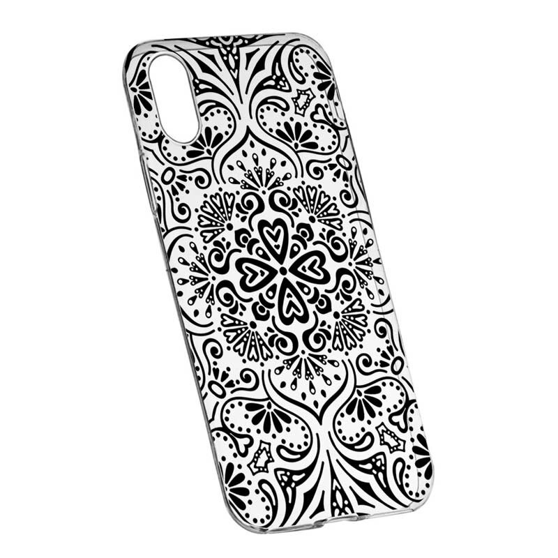 Husa Silicon, Transparent, Slim, Nonfigurativ Black, Xiaomi Mi 6X / Mi A2