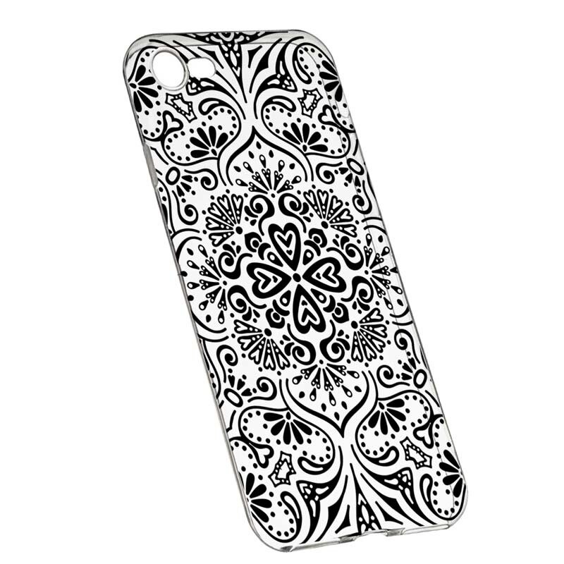 Husa Silicon, Transparent, Slim, Nonfigurativ Black, Xiaomi Redmi 4A