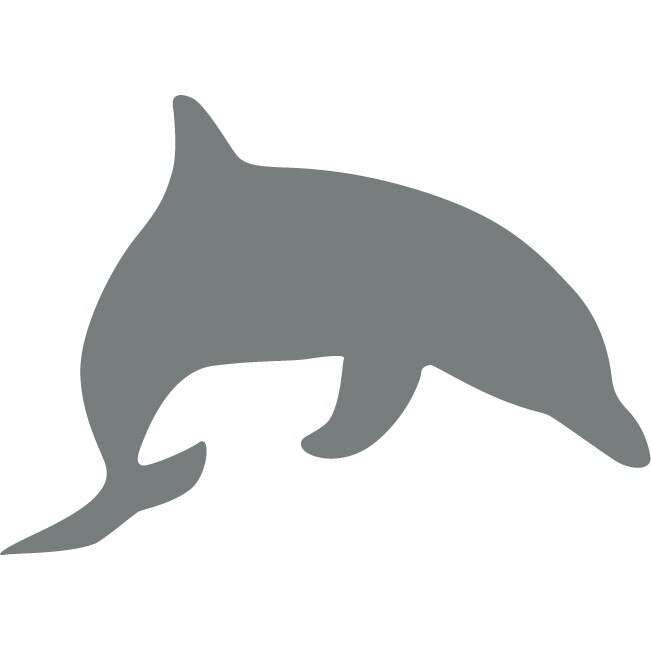 Delfinul - Sticker Decorativ - Gri Metal - 117 x 83 cm