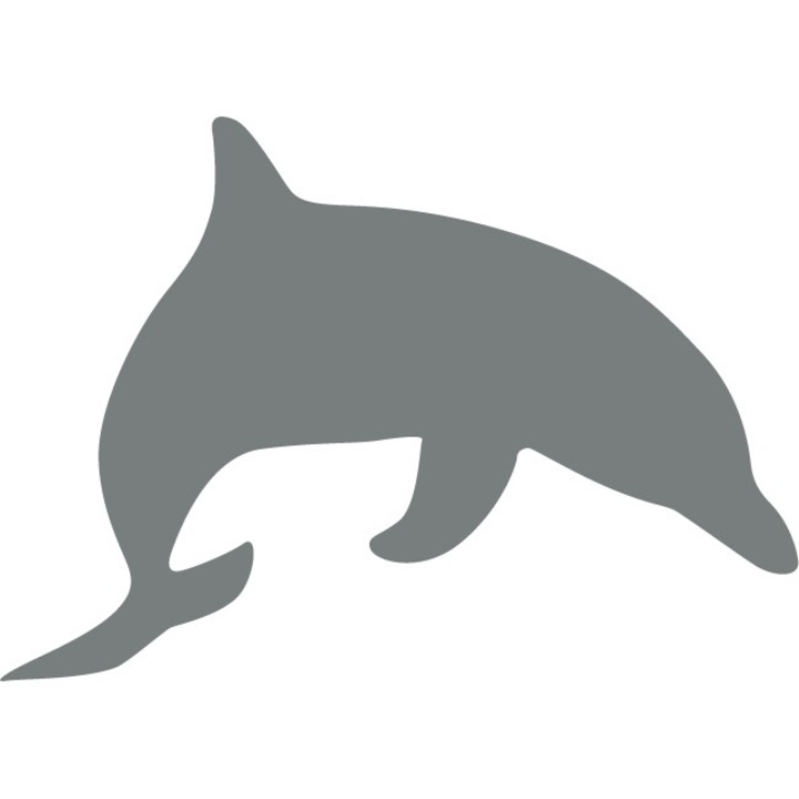 Delfinul - Sticker Decorativ - Gri Metal - 117 x 83 cm