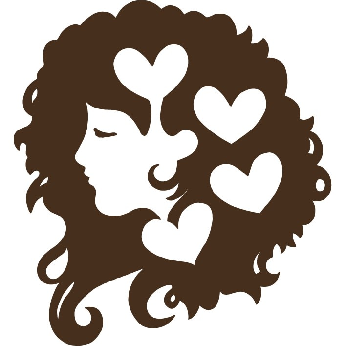 Femeia artistica - Sticker Decorativ - Choco - 83 x 89 cm