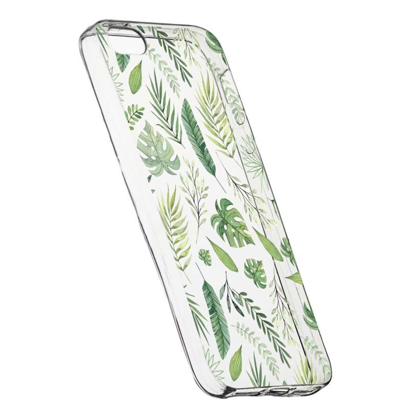 Husa Silicon, Transparent, Slim, Frunze, Xiaomi Mi5S
