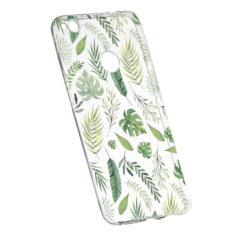 Husa Silicon, Transparent, Slim, Frunze, Xiaomi Mi Max
