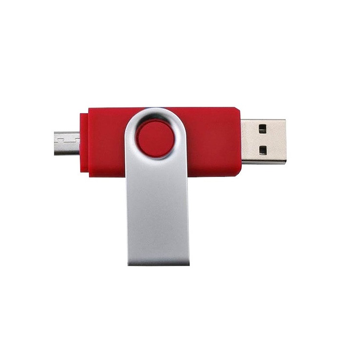 Stick USB 2.0/micro-USB GMO, rosu, 16 GB