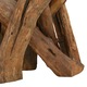 Masuta de cafea vidaXL, 60 cm, lemn masiv de tec erodat, 24.5 Kg 243473