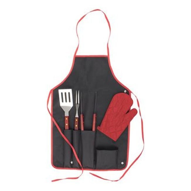 Set 5 accesorii gratar in husa sort