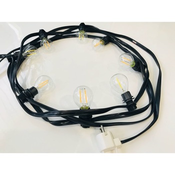 Ghirlande Luminoase, cu Bec Led Edison, Lumina Calda, lungime 10 m, cu 20 Leduri Ghirlande Luminoase, cu Bec Led Edison, Lumina Calda, lungime 10 m, cu 20 Leduri