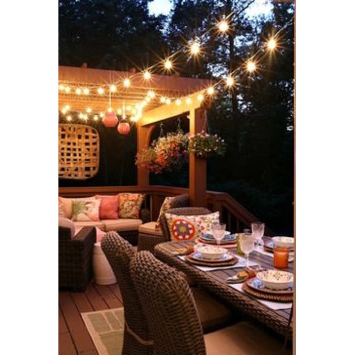 Ghirlande Luminoase, cu Bec Led Edison, Lumina Calda, lungime 20 m, cu 40 Leduri.