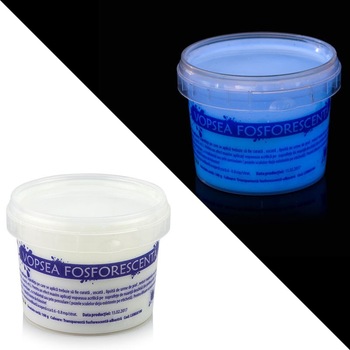 Vopsea glow in the dark, ProCart, fosforescenta, luminescenta, transparenta care lumineaza albastru, 100 ml Vopsea glow in the dark, ProCart, fosforescenta, luminescenta, transparenta care lumineaza albastru, 100 ml