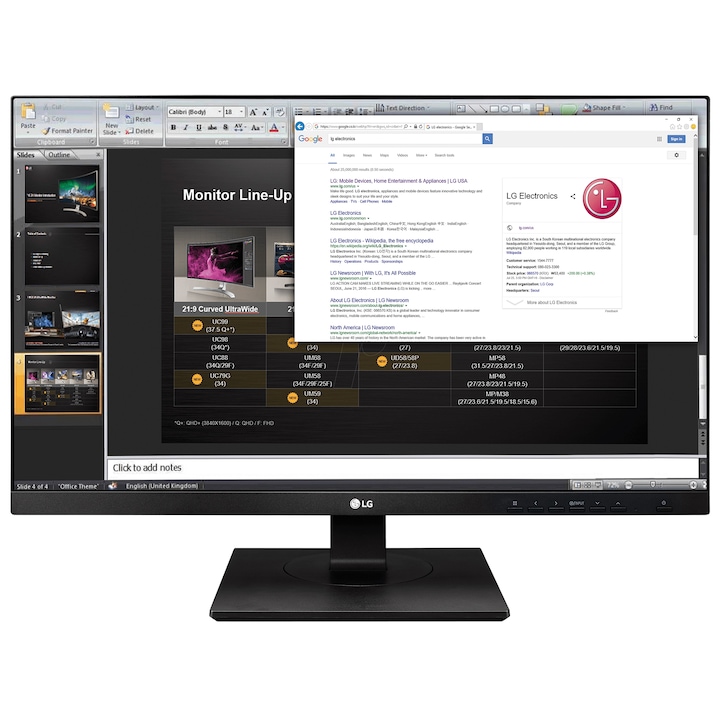 LG 24BK750Y-B, 23,8 "IPS LED monitor, Display Port, Kijelző port, fekete