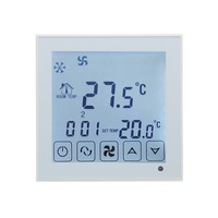 Termostat cu fir pentru aer conditionat BeOk TDS23WiFi-AC, Control de pe telefonul mobil, Compatibil cu sisteme HVAC