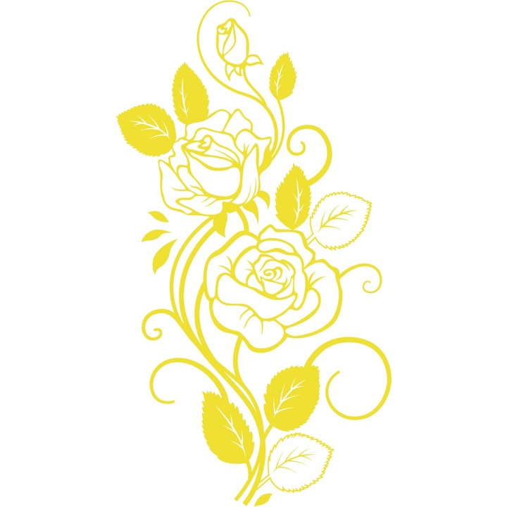 Buchet trandafiri - Sticker Decorativ - Lemon - 98 x 180 cm