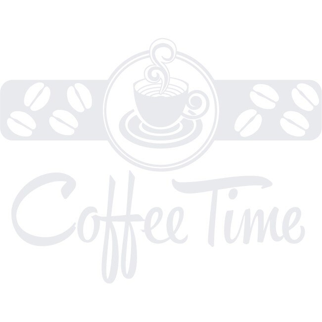 Coffee Time - Sticker Decorativ - Alb polar - 156 x 119 cm