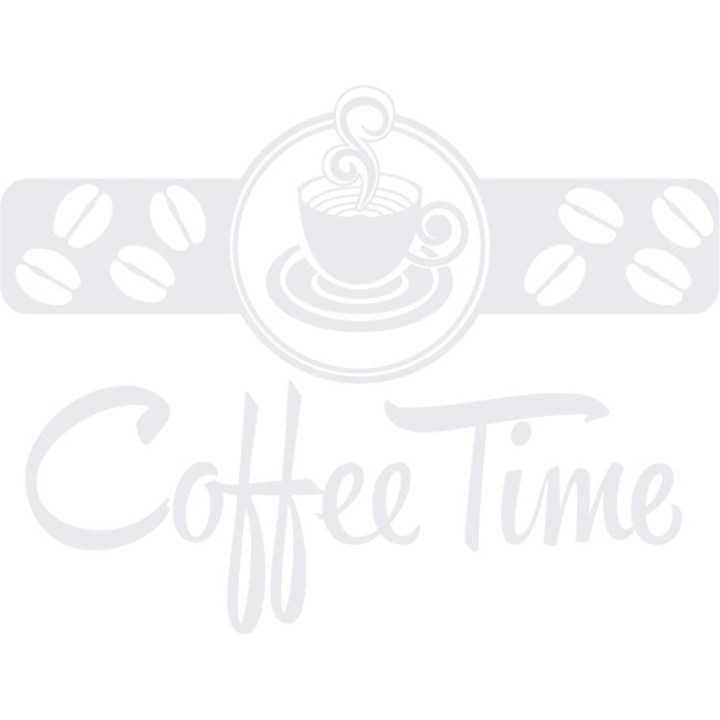Coffee Time - Sticker Decorativ - Alb polar - 117 x 89 cm