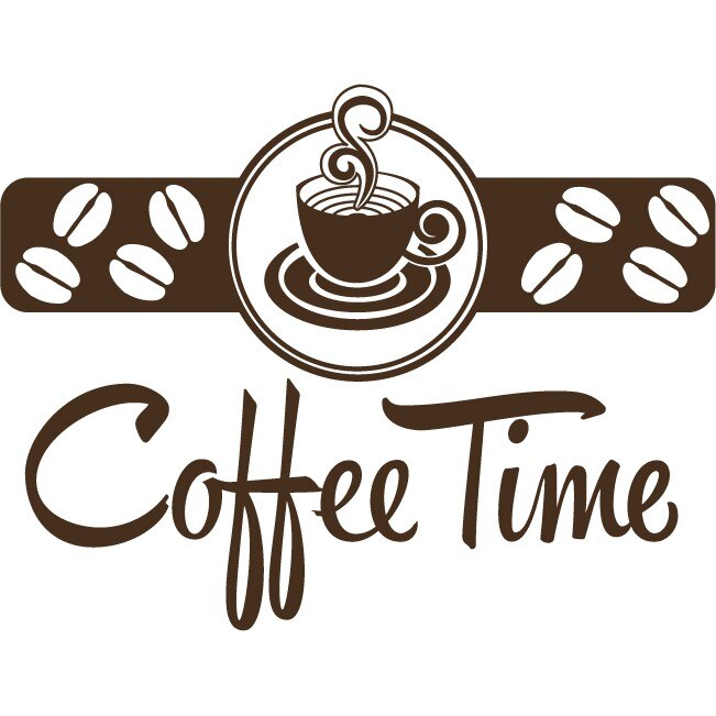 Coffee Time - Sticker Decorativ - Choco - 117 x 89 cm