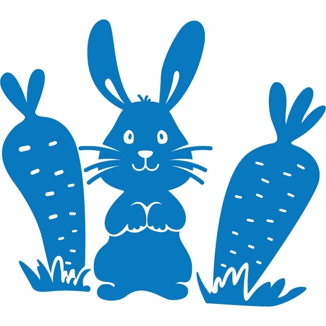 Animalute - iepuras - Sticker Decorativ - Albastru - 135 x 119 cm