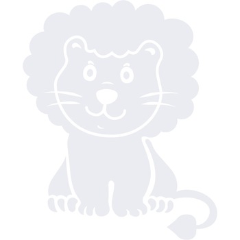 Animalute - leu - Sticker Decorativ - Alb polar - 73 x 89 cm Animalute - leu - Sticker Decorativ - Alb polar - 73 x 89 cm