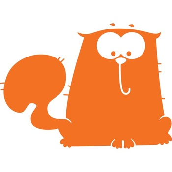 Animalute - motan - Sticker Decorativ - Portocaliu - 123 x 89 cm Animalute - motan - Sticker Decorativ - Portocaliu - 123 x 89 cm