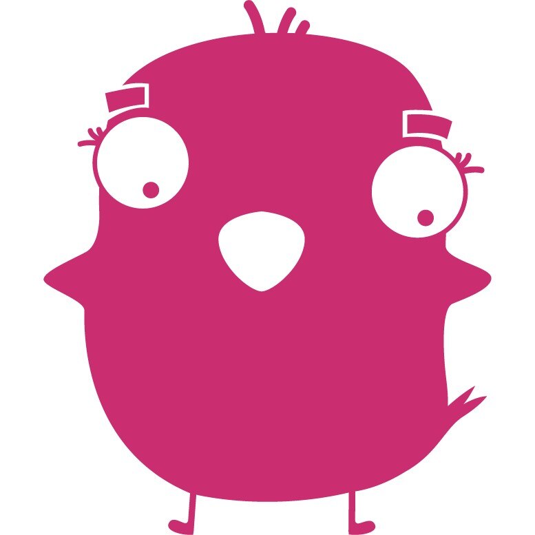 Animalute - puisor - Sticker Decorativ - Magenta - 100 x 119 cm