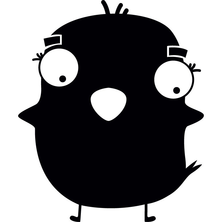 Animalute - puisor - Sticker Decorativ - Negru - 100 x 119 cm