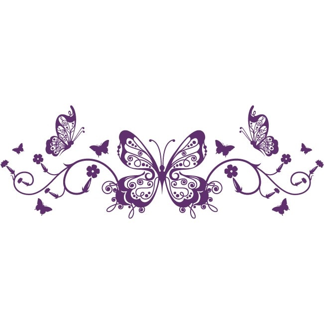 Regina fluturilor - Sticker Decorativ - Indigo - 150 x 53 cm