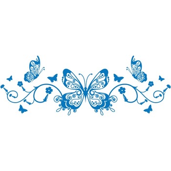 Regina fluturilor - Sticker Decorativ - Albastru - 150 x 53 cm Regina fluturilor - Sticker Decorativ - Albastru - 150 x 53 cm