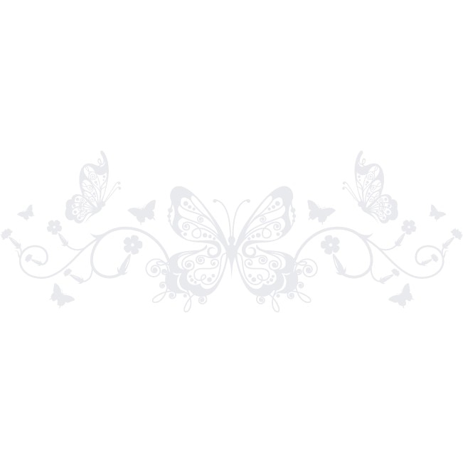 Regina fluturilor - Sticker Decorativ - Alb polar - 150 x 53 cm
