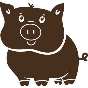 Animalute - purcelus - Sticker Decorativ - Choco - 126 x 119 cm Animalute - purcelus - Sticker Decorativ - Choco - 126 x 119 cm