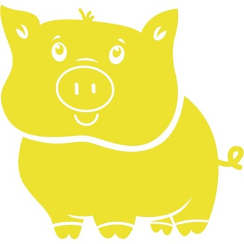 Animalute - purcelus - Sticker Decorativ - Lemon - 126 x 119 cm Animalute - purcelus - Sticker Decorativ - Lemon - 126 x 119 cm