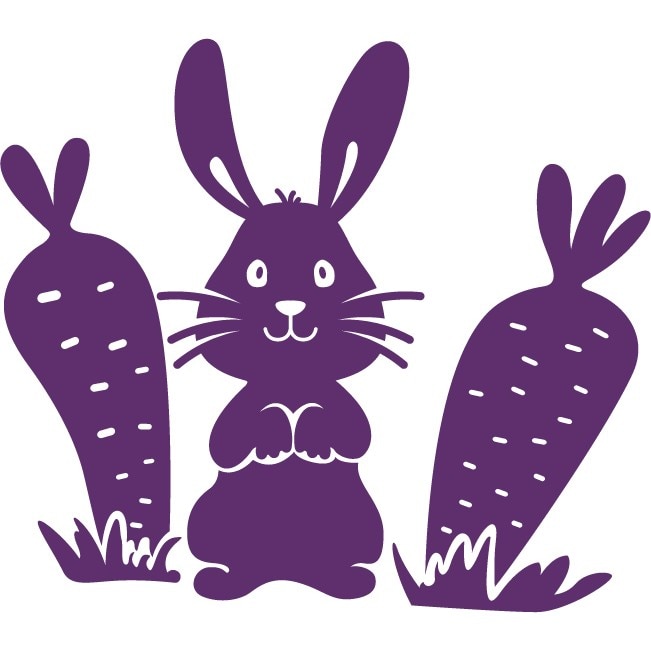 Animalute - iepuras - Sticker Decorativ - Indigo - 102 x 89 cm