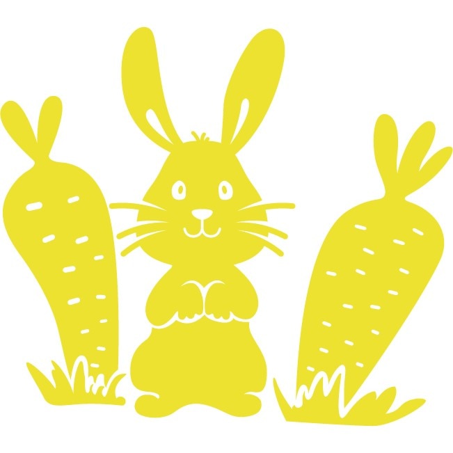 Animalute - iepuras - Sticker Decorativ - Lemon - 102 x 89 cm