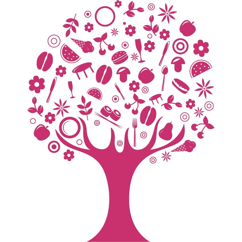 Copac culinar - Sticker Decorativ - Magenta - 89 x 116 cm