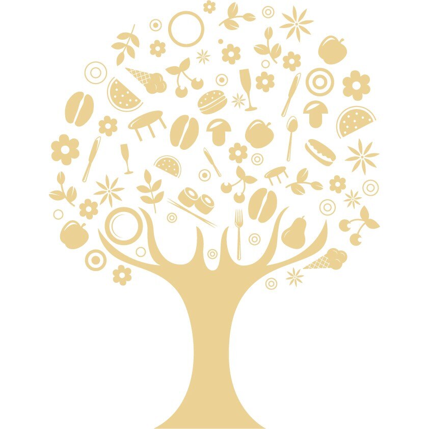 Copac culinar - Sticker Decorativ - Bej - 119 x 154 cm