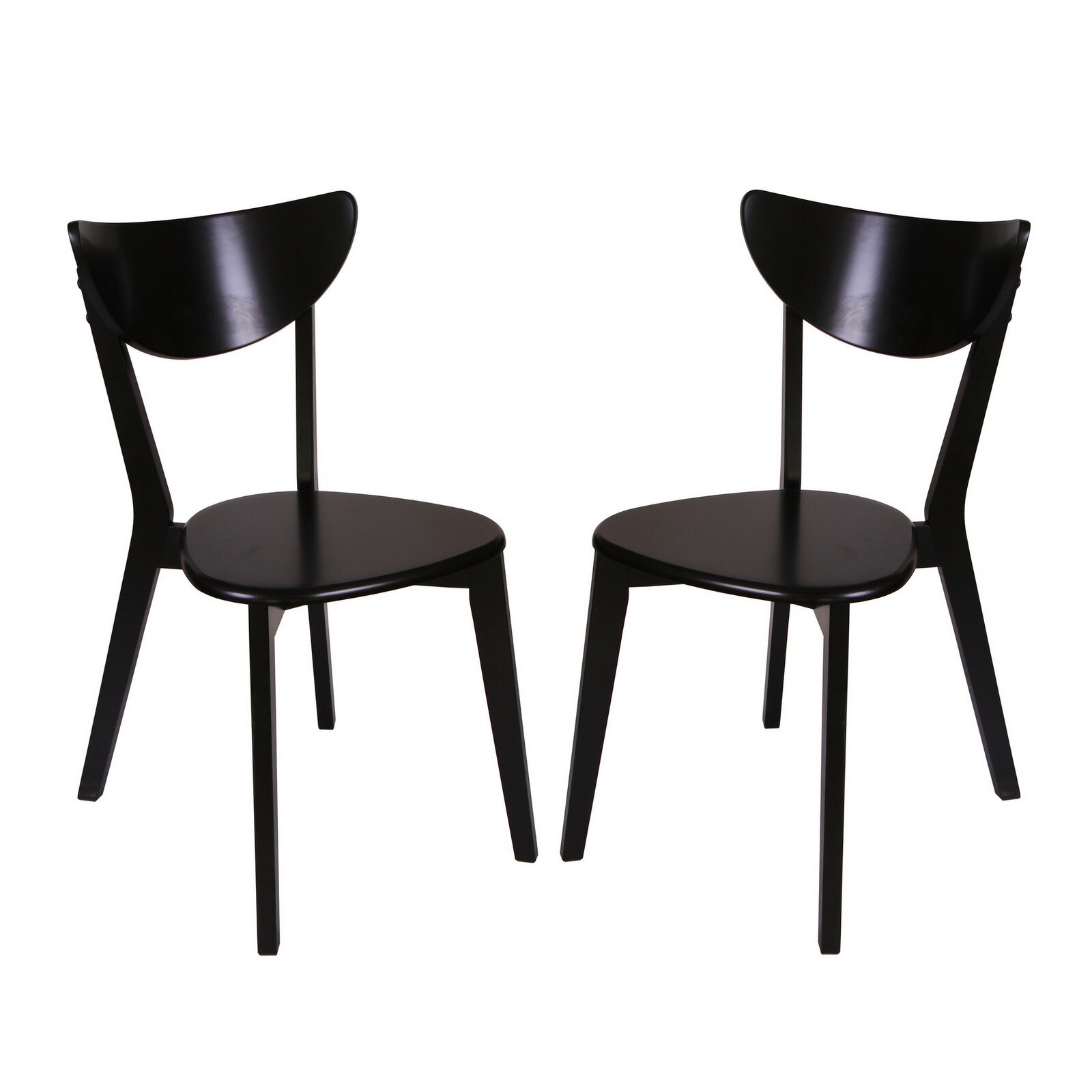 Set 2 scaune de bucatarie MODERN T, Lemn, Wenge