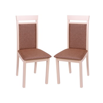 Set 2 scaune de bucatarie NIKA 2, Lemn, Beige/Veles 15 Set 2 scaune de bucatarie NIKA 2, Lemn, Beige/Veles 15