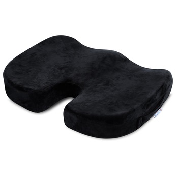 Perna ortopedica sezut Suporto® coccis Fermitate Extra, Negru, masa corporala peste 80 KG, 45 x 36 x 8 cm Perna ortopedica sezut Suporto® coccis Fermitate Extra, Negru, masa corporala peste 80 KG, 45 x 36 x 8 cm