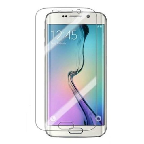 Folie plastic pentru Samsung Galaxy S6 Edge, Full adeziv, acopera intreg display-ul