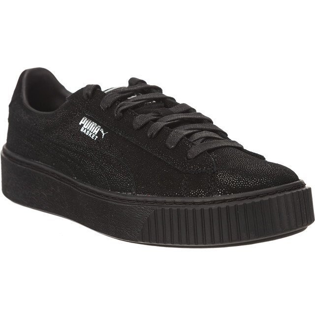 Puma, Tenisi din piele naturala, Negru, 37 EU