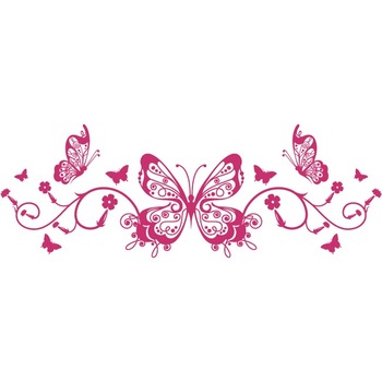 Regina fluturilor - Sticker Decorativ - Magenta - 150 x 53 cm Regina fluturilor - Sticker Decorativ - Magenta - 150 x 53 cm