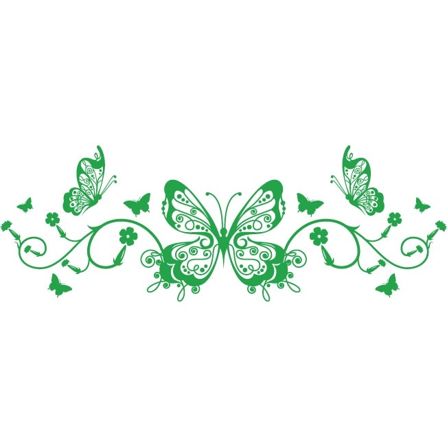 Regina fluturilor - Sticker Decorativ - Verde - 200 x 70 cm