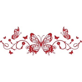 Regina fluturilor - Sticker Decorativ - Rosu Cardinal - 150 x 53 cm Regina fluturilor - Sticker Decorativ - Rosu Cardinal - 150 x 53 cm