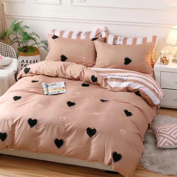 Lenjerie bumbac finet, 2 persoane, 6 piese, crem JN068 Lenjerie bumbac finet, 2 persoane, 6 piese, crem JN068